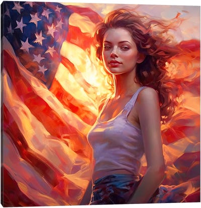 American Pie Canvas Art Print - American Flag Art