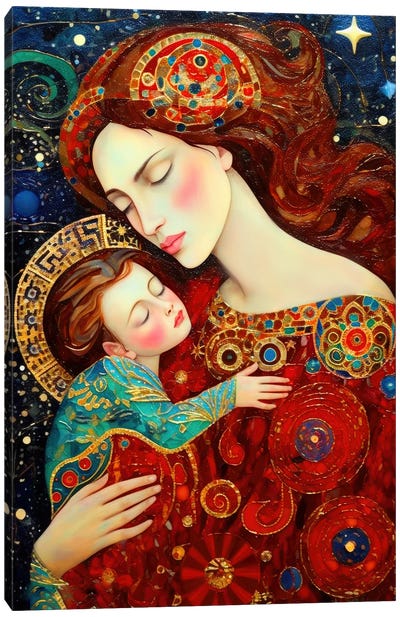 A Sacred Love Canvas Art Print - All Things Klimt