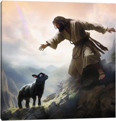 The Good Shepherd Canvas Art Print - Jesus Christ