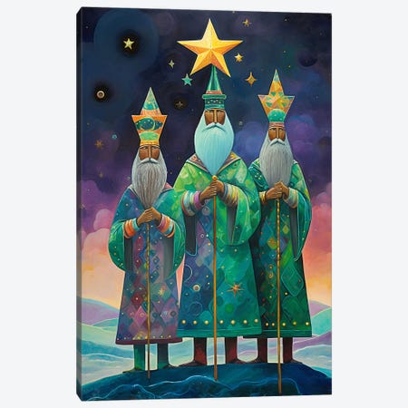We Three Kings Canvas Print #CMK262} by Claudia McKinney Canvas Art Print