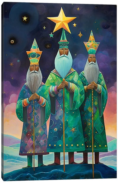 We Three Kings Canvas Art Print - Kings & Queens