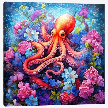 Octopus Garden Canvas Print #CMK264} by Claudia McKinney Canvas Art