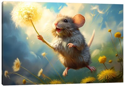 Make A Wish Canvas Art Print - Mouse Art