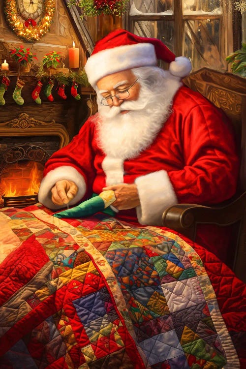 Santa's Hobby by Claudia McKinney wall art