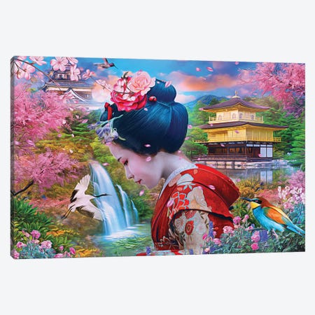 Geisha Garden Canvas Print #CMK27} by Claudia McKinney Canvas Wall Art