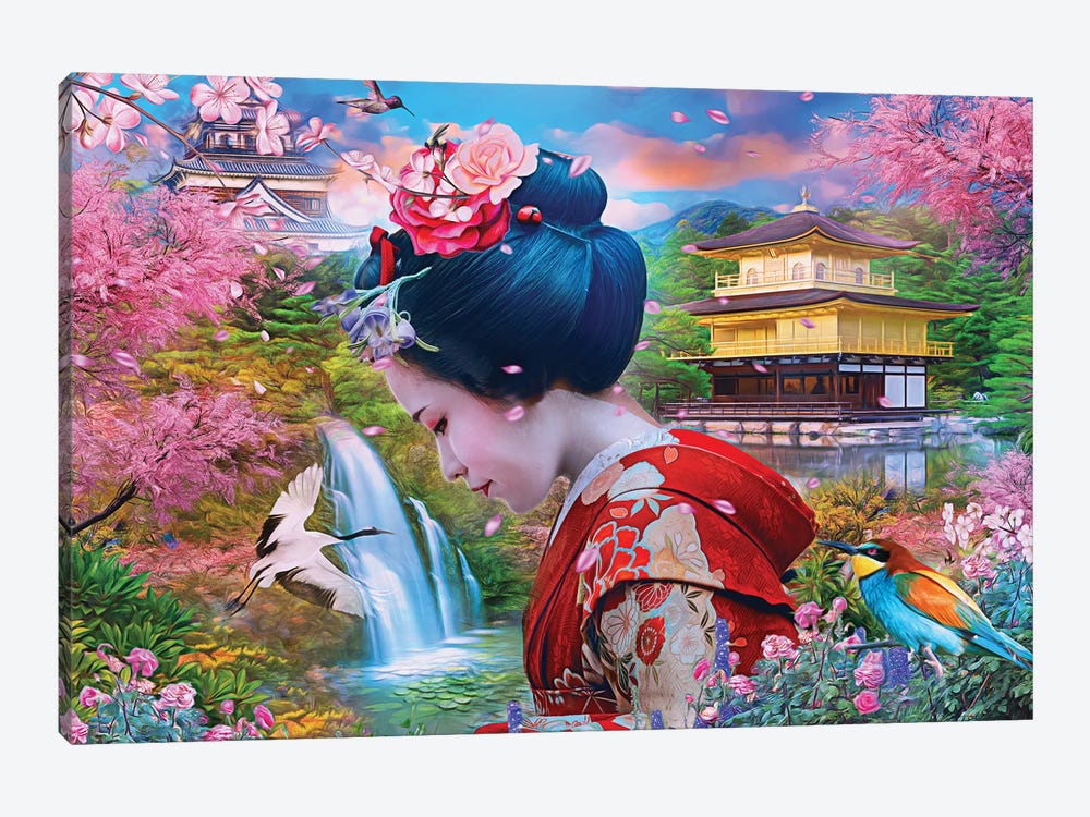 Geisha Garden by Claudia McKinney 1-piece Canvas Art