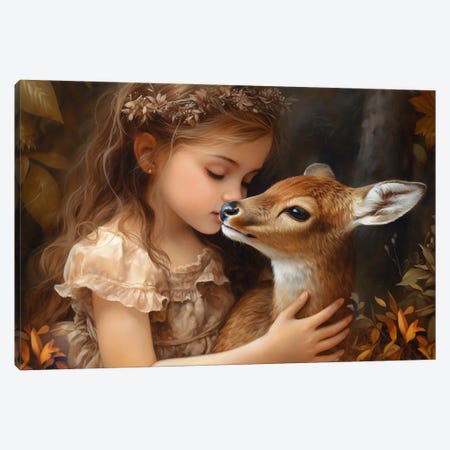 Two Babes In The Wood Canvas Print #CMK284} by Claudia McKinney Canvas Wall Art