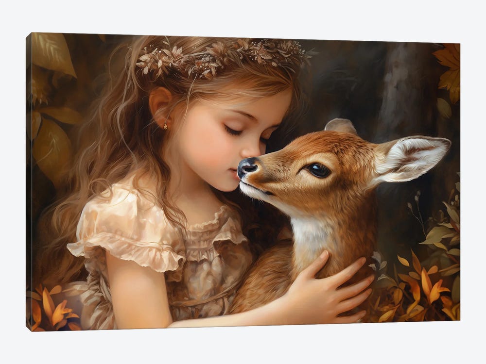Two Babes In The Wood by Claudia McKinney 1-piece Canvas Artwork