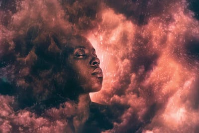 Head In The Clouds by Claudia McKinney framed canvas print