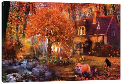 Home for the Holidays Canvas Art Print - Thanksgiving Art