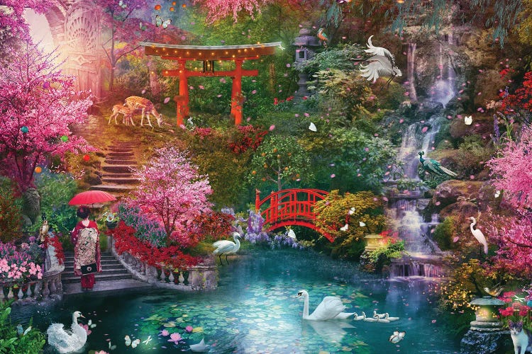 Japanese Garden by Claudia McKinney wall art