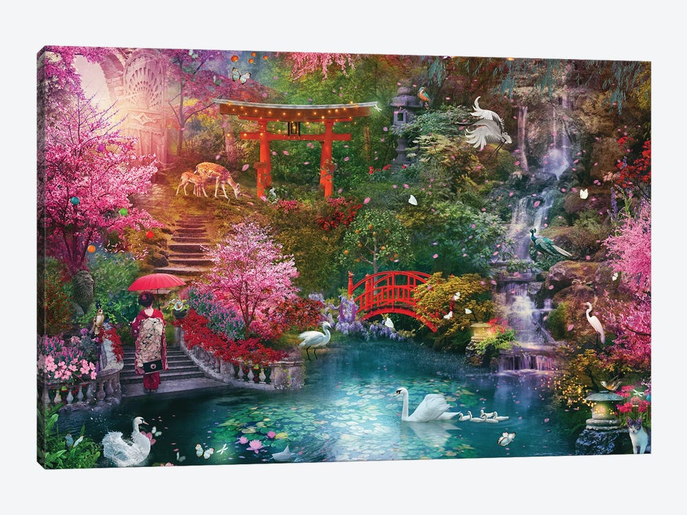 Japanese Garden by Claudia McKinney 1-piece Canvas Art Print
