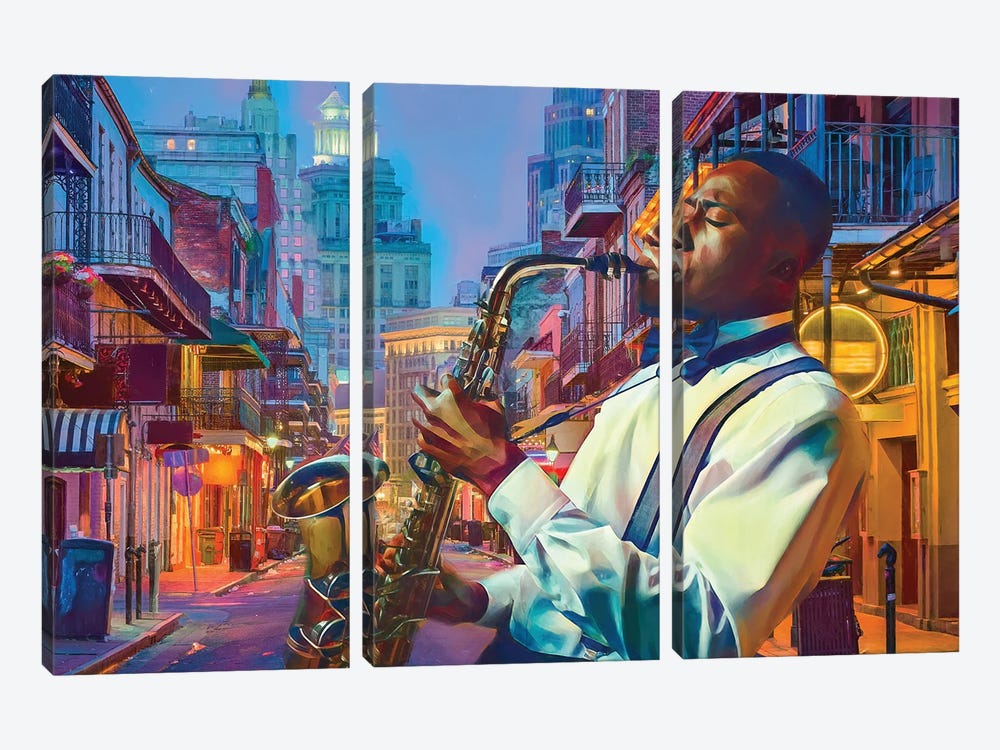 All That Jazz by Claudia McKinney 3-piece Canvas Wall Art