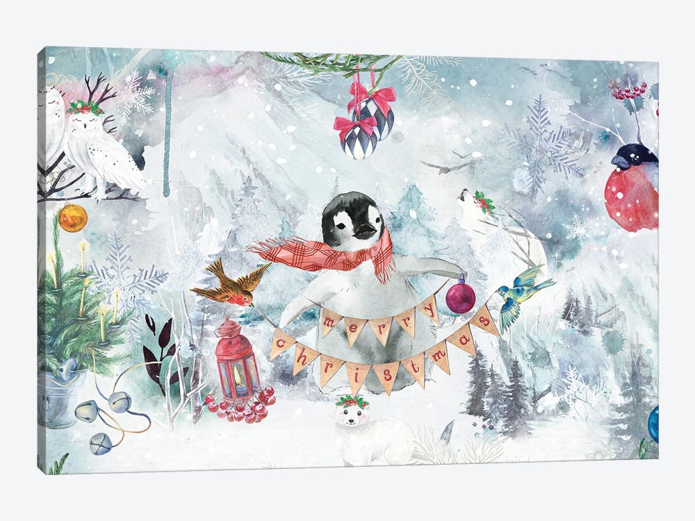 Merry Christmas by Claudia McKinney 1-piece Canvas Artwork