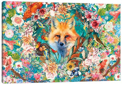 Miss Foxy Canvas Art Print - Nests