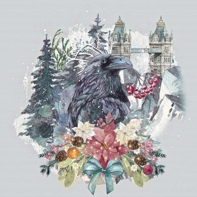 Raven Holiday by Claudia McKinney canvas print