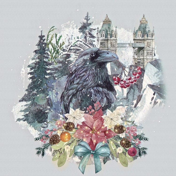Raven Holiday by Claudia McKinney wall art