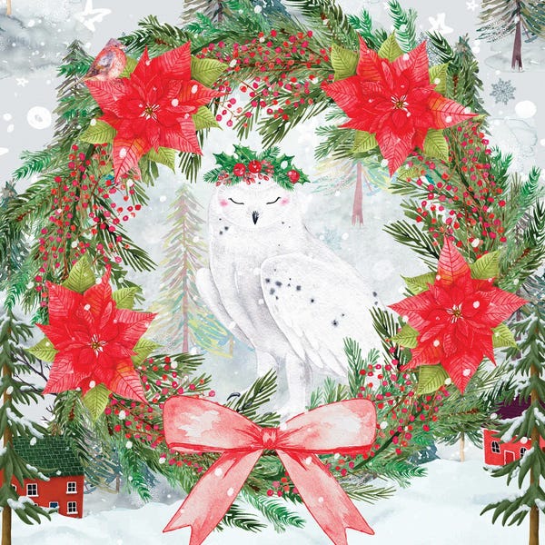 Rustic Winter: Snowy Owl by Claudia McKinney