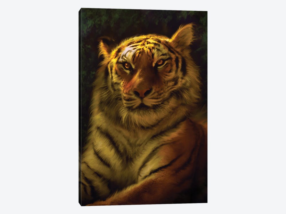 Tiger Portrait by Claudia McKinney 1-piece Canvas Artwork
