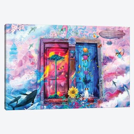 Two Doors Down Canvas Print #CMK73} by Claudia McKinney Canvas Art
