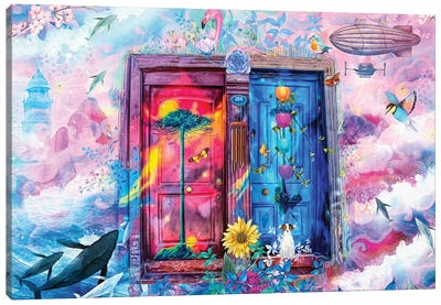 Two Doors Down Canvas Art Print - Psychedelic & Trippy Art