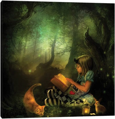 Word Dreams Canvas Art Print - Alice In Wonderland