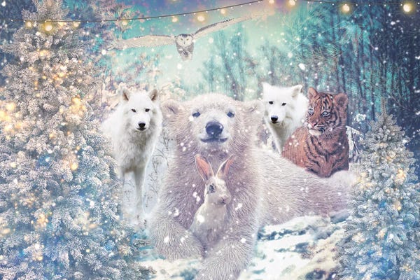 Polar Bears: Christmas Cuddles With Friends by Claudia McKinney