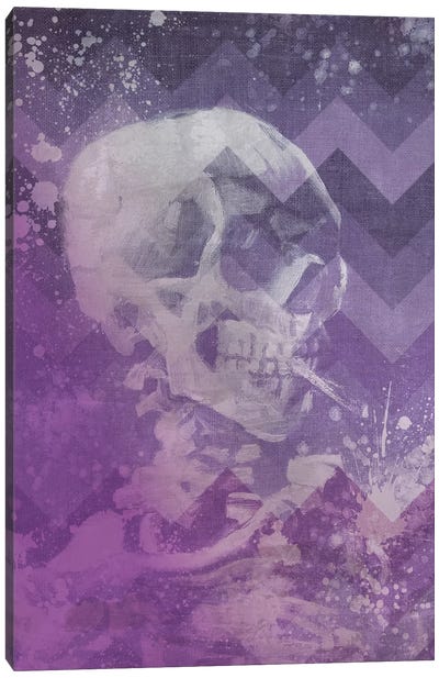 Skull of a Skeleton VIII Canvas Art Print - Smoking Art