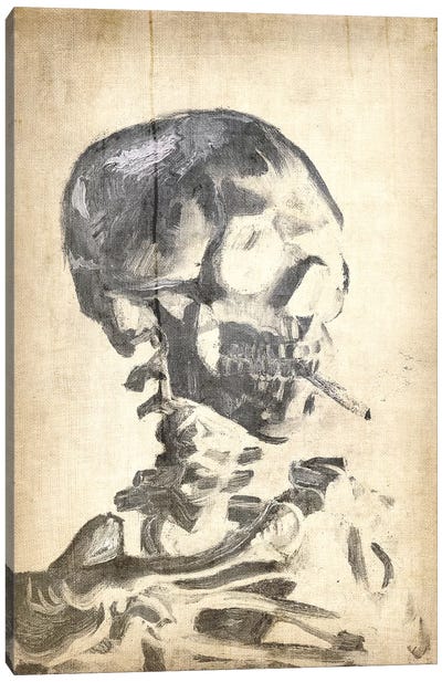 Skull of a Skeleton X Canvas Art Print - Fantasy, Horror & Sci-Fi Art