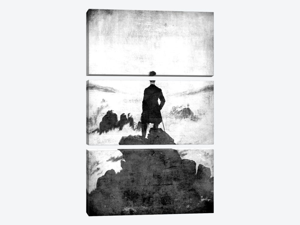 Wanderer above the Sea of Fog II by 5by5collective 3-piece Canvas Wall Art