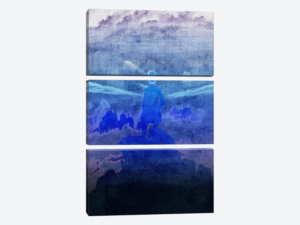 Wanderer above the Sea of Fog VI 3-piece Canvas Art Print