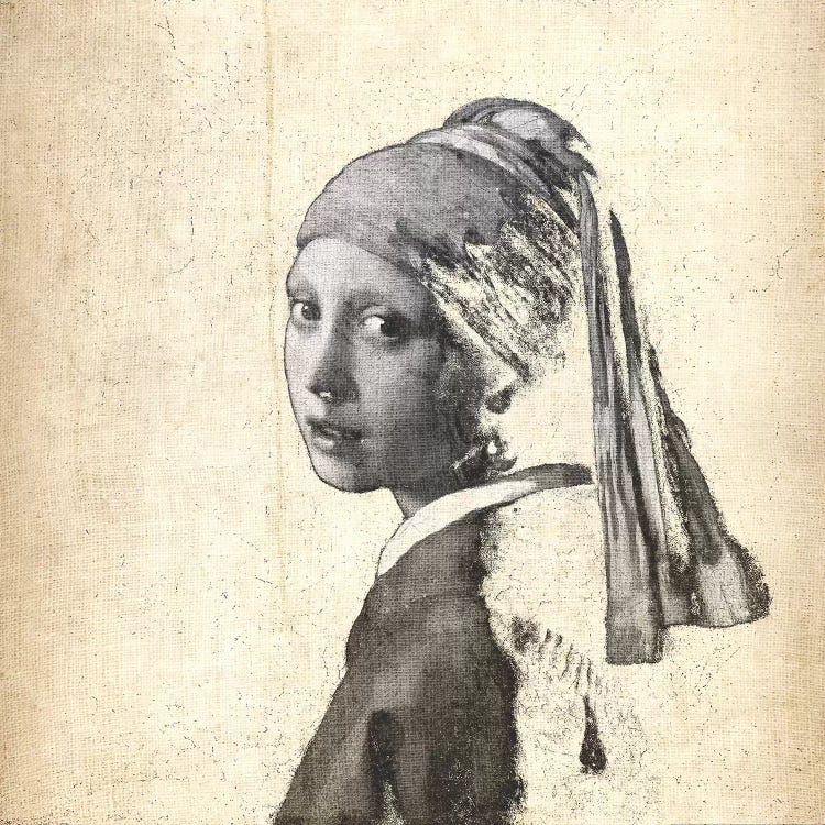 Girl with a Pearl Earring IX by 5by5collective wall art