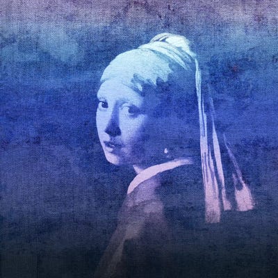 Girl with a Pearl Earring X by 5by5collective framed wall art