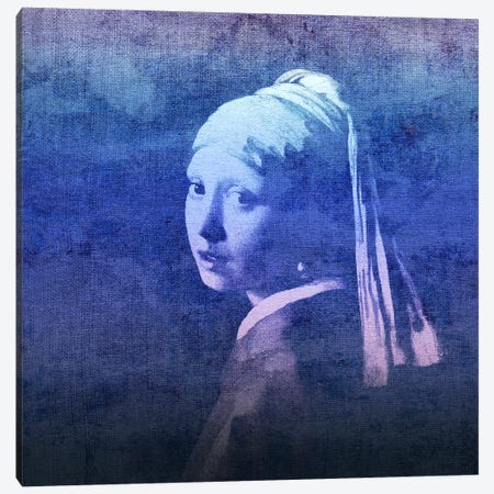 Girl with a Pearl Earring X Canvas Print #CML164} by 5by5collective Canvas Artwork