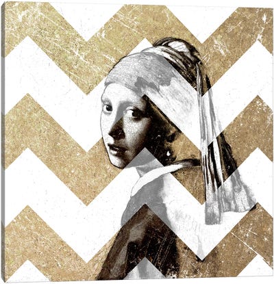 Girl with a Pearl Earring XII Canvas Art Print - Re-imagined Masterpieces
