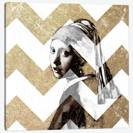 Girl with a Pearl Earring XII Canvas Print #CML166} by 5by5collective Canvas Wall Art