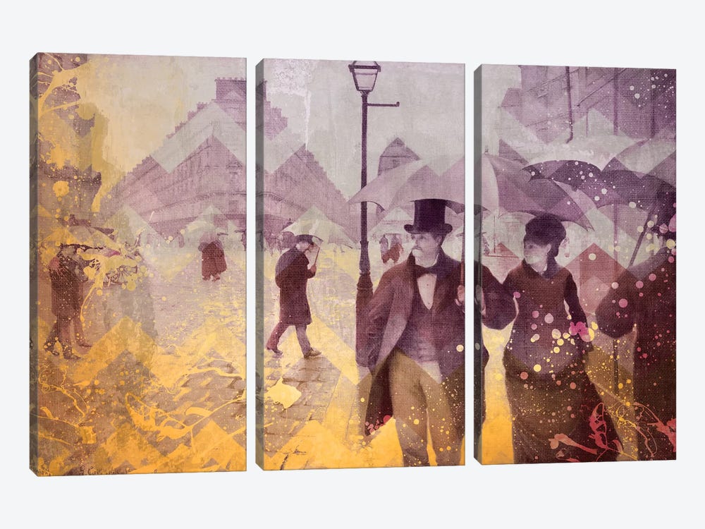 Paris Street IV by 5by5collective 3-piece Art Print