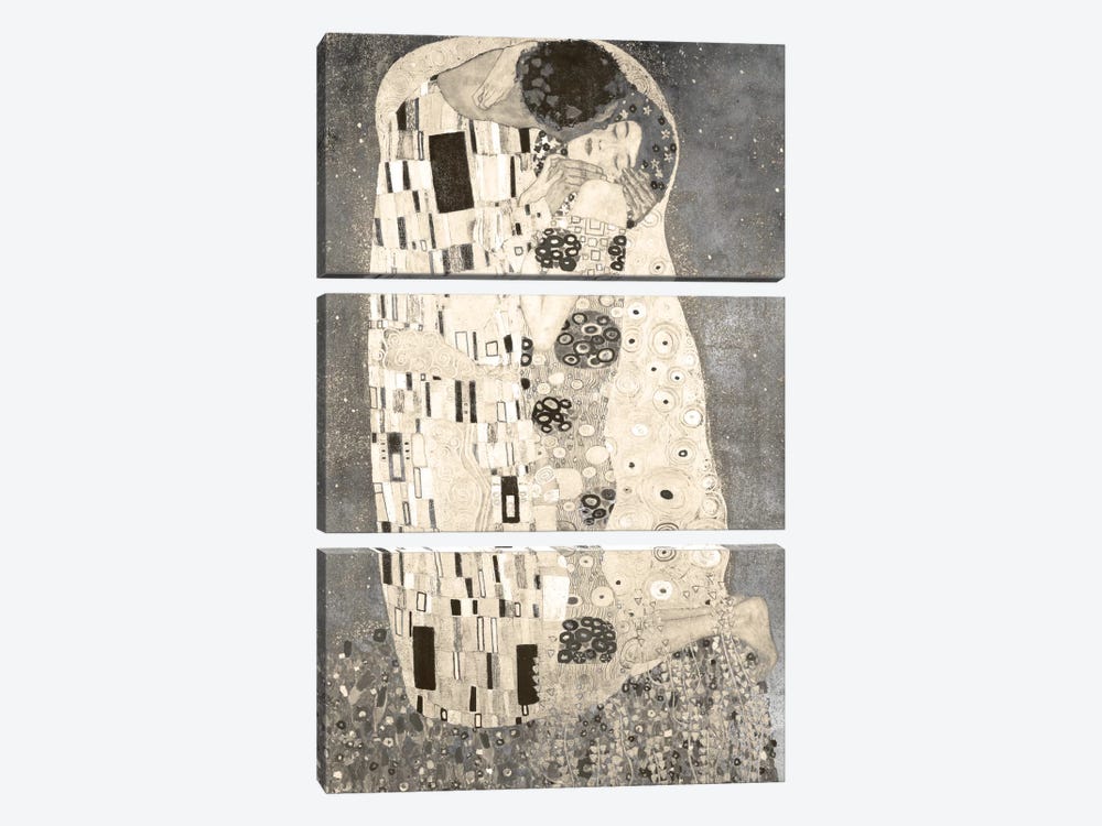 The Kiss IV by 5by5collective 3-piece Canvas Print