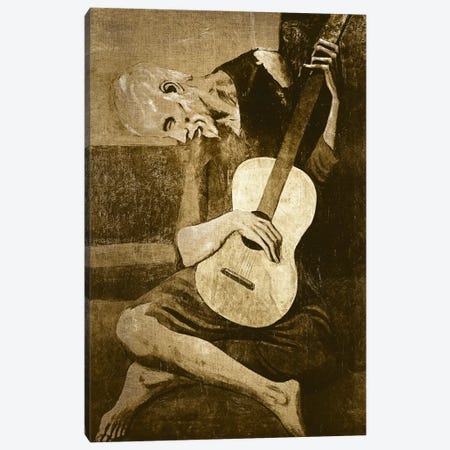The Old Guitarist I Canvas Print #CML27} by 5by5collective Canvas Art Print