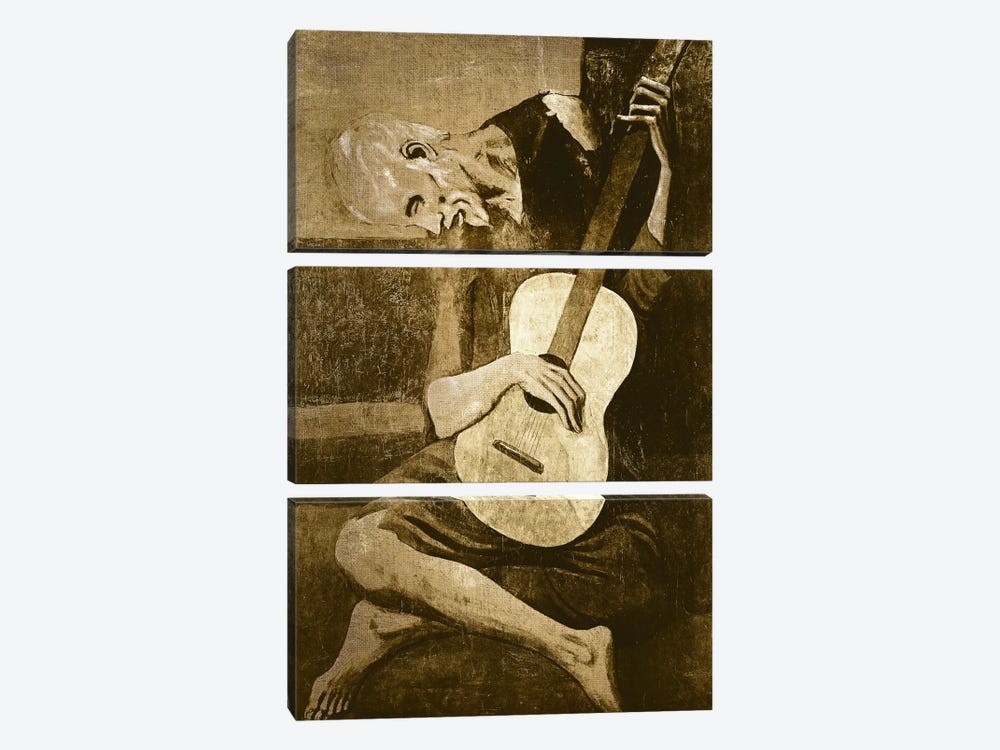 The Old Guitarist I by 5by5collective 3-piece Art Print