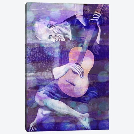 The Old Guitarist II Canvas Print #CML28} by 5by5collective Canvas Artwork