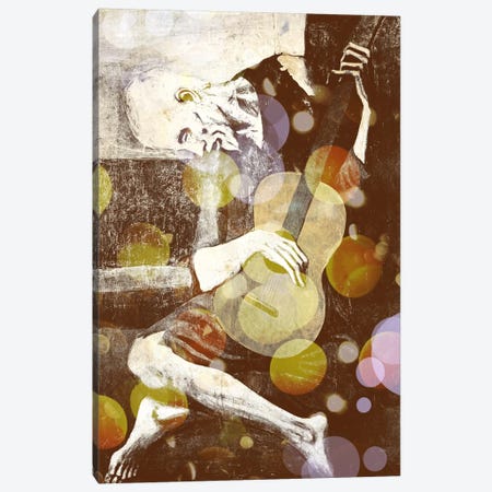 The Old Guitarist III Canvas Print #CML29} by 5by5collective Canvas Artwork