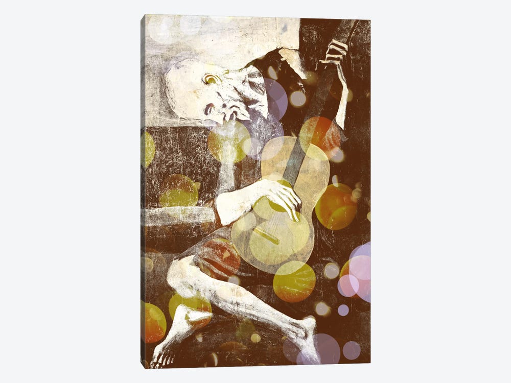The Old Guitarist III by 5by5collective 1-piece Canvas Art Print