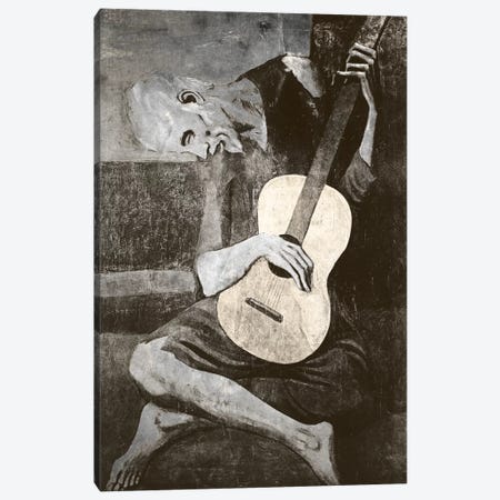 The Old Guitarist IV Canvas Print #CML30} by 5by5collective Canvas Art Print