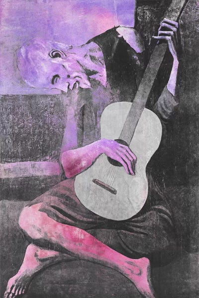 The Old Guitarist V by 5by5collective framed wall art