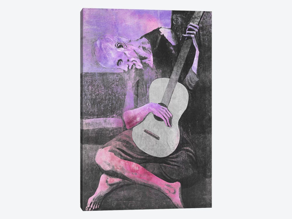 The Old Guitarist V by 5by5collective 1-piece Canvas Art