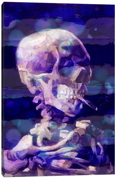 Skull of a Skeleton II Canvas Art Print - Violet