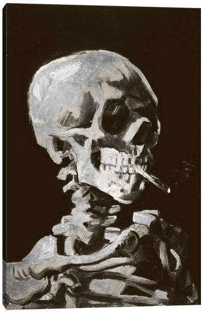 Skull of a Skeleton IV Canvas Art Print - What "Dark Arts" Await Behind Each Door?