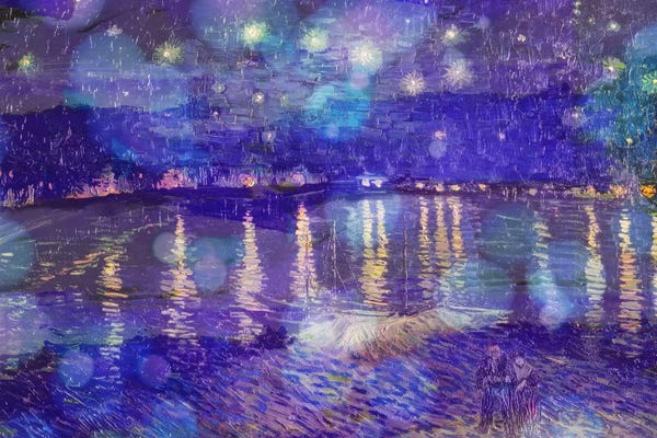 Night Sky: Starry Night Over the Rhone II by 5by5collective
