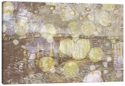 Starry Night Over the Rhone III Canvas Art Print - Classics Through A Modern Lens